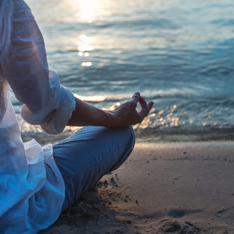 Woman meditating