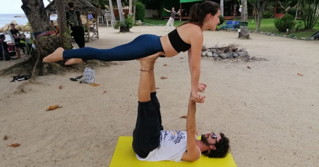 2 Women Practicing Acro Yoga · Free Stock Photo